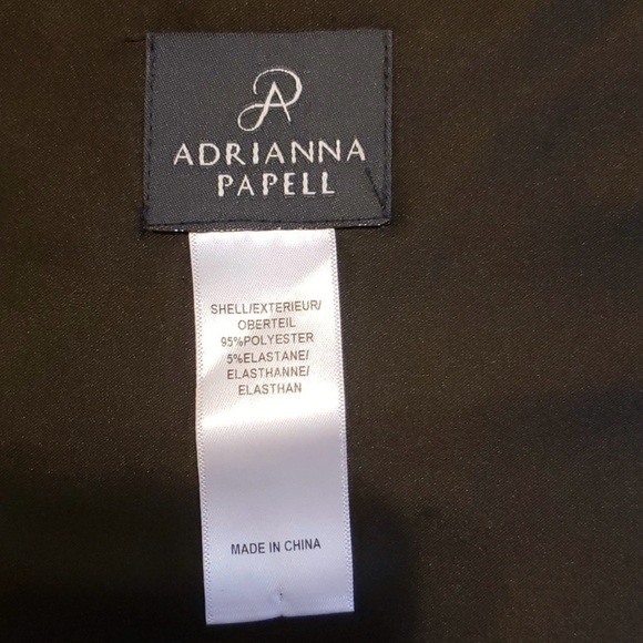 Adrianna Papell Solid Black Satin Shrug, Wrap, Scarf, Shawl - Picture 7 of 7